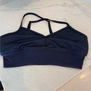 Alo Yoga Navy Glossy Airlift Sports bra Medium good cond